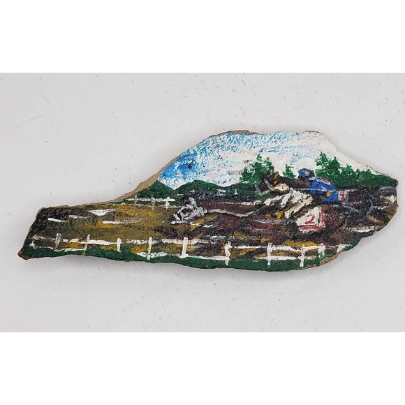 Accents | Kentucky Derby Horse Racing Painted Rock Slab | Poshmark